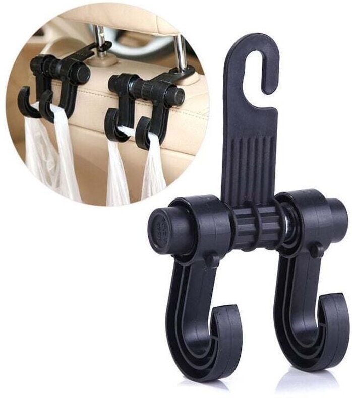 Kopfstützenhaken fürs Auto, 2er-Pack, für Einkaufstaschen, Jacken, Handtaschen und Babyartikel. Geeignet für Pkw, Geländ...
