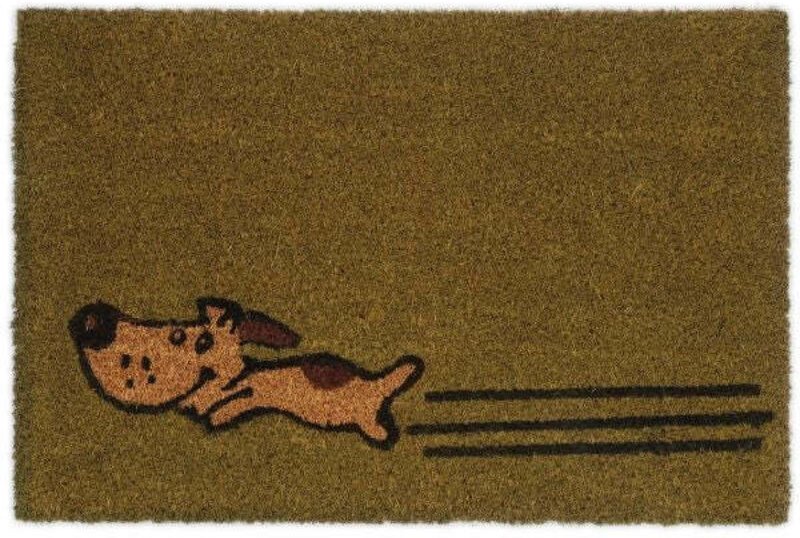 Running dog coir doormat