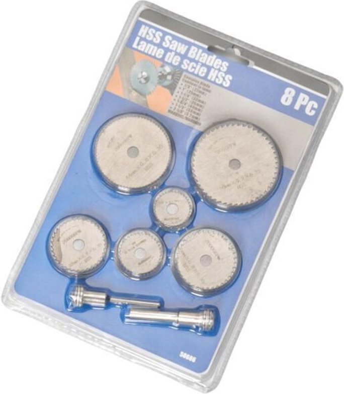 Sägeblätter für die Holzbearbeitung, Set mit 8 HSS-Blättern, universell für Handbohrmaschinen und elektrische Schleifmas...