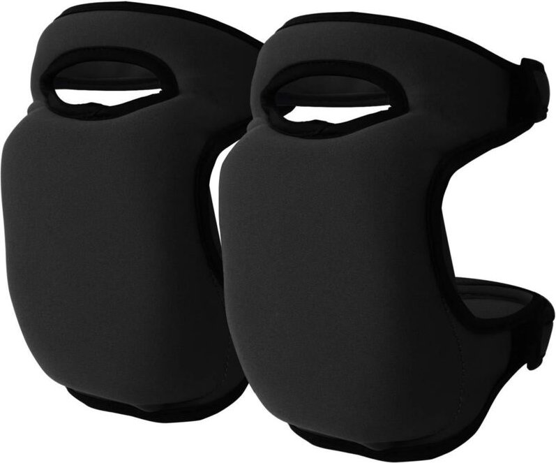Garten-Knieschoner, schwarz, 49 x 23,5 x 4,5 cm, 2 Stück, weich und bequem, extra dick, aus verstellbarem Memory-Schaum.