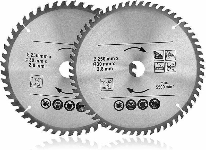 Kreissägeblätter für präzise Schnitte mit Universalsägen und für universelle Schnitte von Naturholz und Hartholz (2 Stüc...