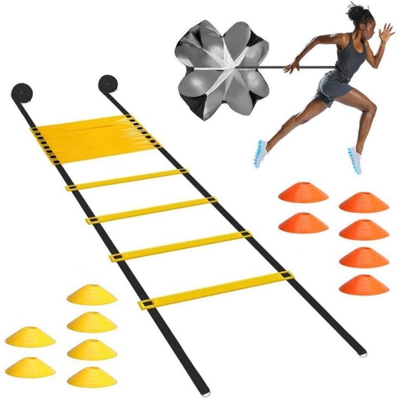 Set mit Trainingsleiter und Hütchen