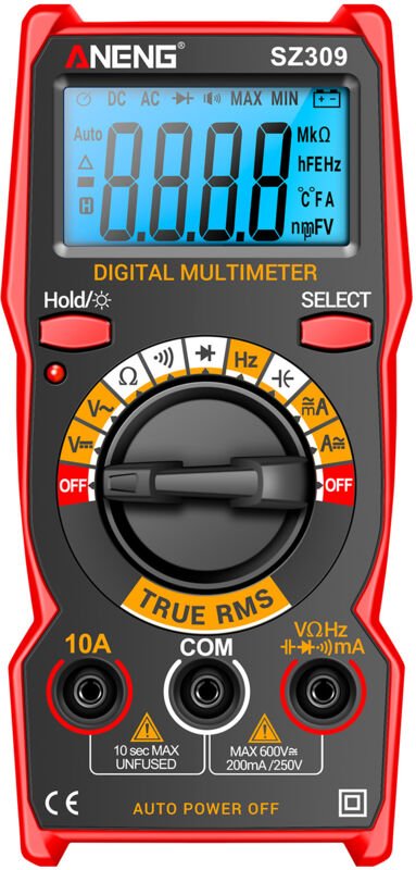 Decdeal Aneng SZ309 Smart Multimeter 1999 Count High Precision Electrical Tester LCD Hintergrundbeleuchtung AC/DC Voltme...