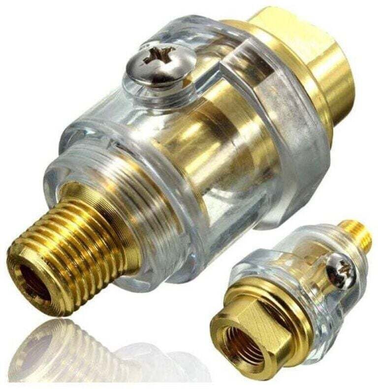 Mini-Schmiergerät, 2 Stück 1/4"-Druckluftöler, Inline-Mini-Druckluft-Nebelschmiergerät für Druckluftkompressoren und Dru...
