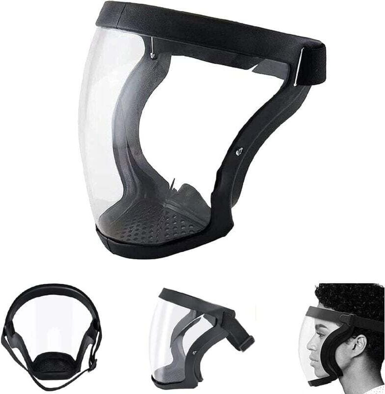 Super schützender Gesichtsschutz: Vollständiges Schutzvisier, strapazierfähige transparente Maske, wiederverwendbare, ho...