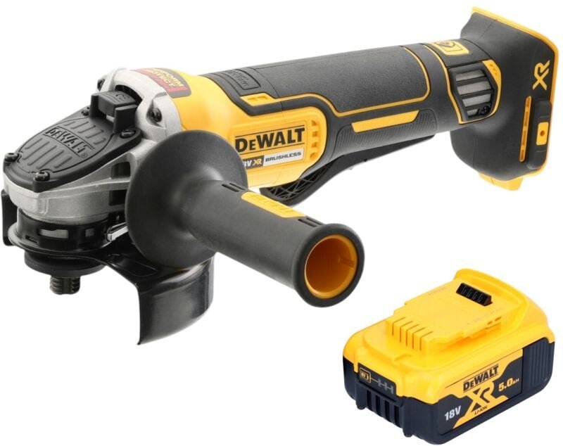 DeWalt DCG 406 N Akku Winkelschleifer 18 V 125 mm Brushless + 1x Akku 5,0 Ah - ohne Ladegerät