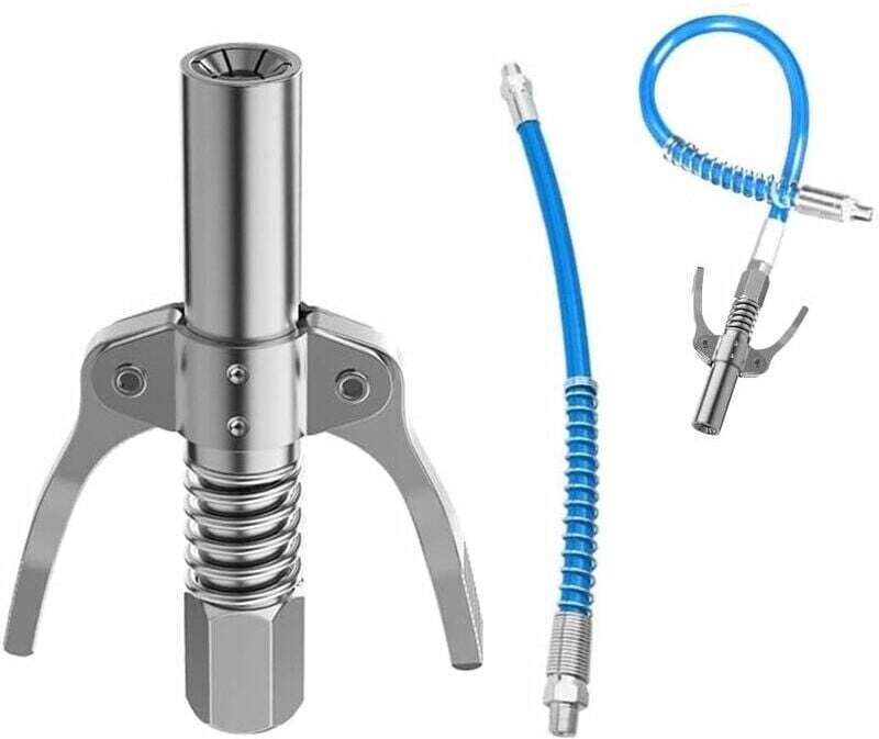 2X G Fettpressenarmatur mit Schlauch, passend für alle Fettpressen 1/8 Fettpressendüse, Fettpressenarmatur, Fettpressena...