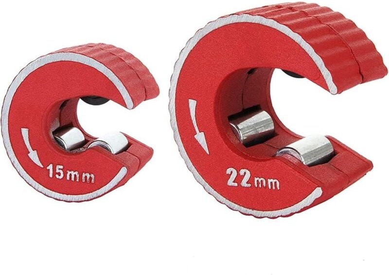 2er-Pack Kupferrohrschneider 15 mm und 22 mm, Mini-Rohrschneidewerkzeug, manueller Rohrschneider zum Schneiden von Kupfe...