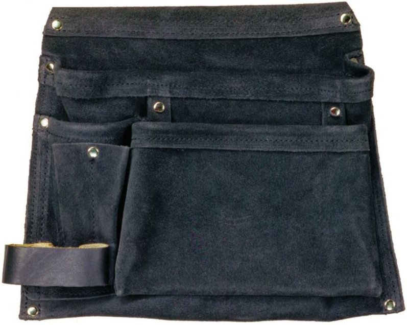 Eiko Werkzeuggürtel aus Veloursleder mit 5 Taschen und Hammerhalter