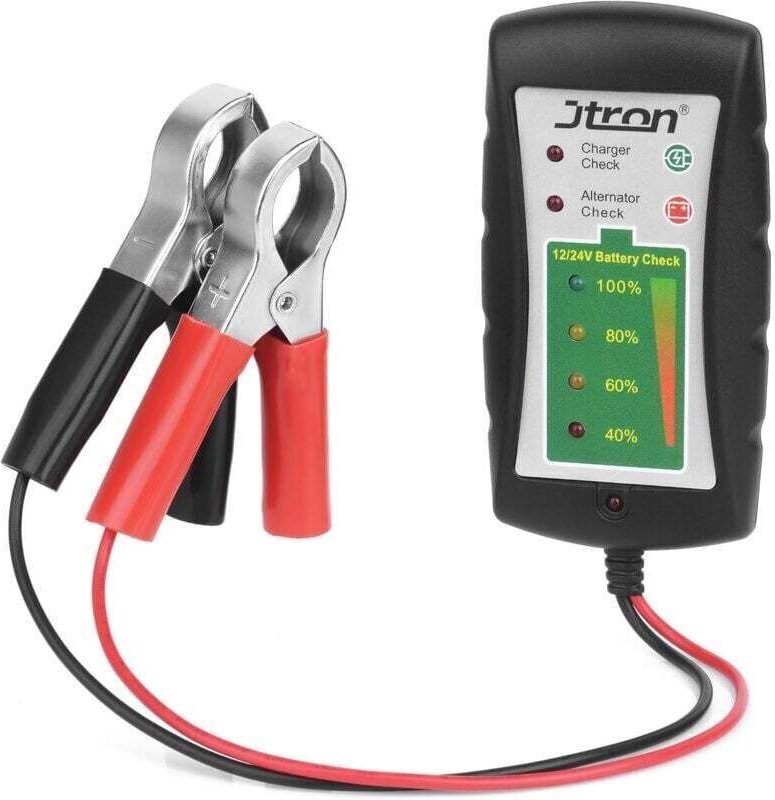 12/24V DC Autobatterietester mit Lichtmaschinen-LED für Auto, Motorrad, LKW, Batterie usw.