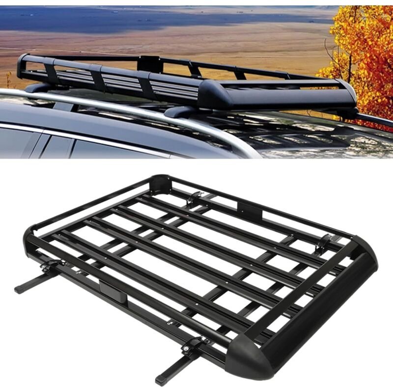 Dachgepäckträger,Aluminium Auto Dachträger,Dach Gepäckträger Maximale Gewichtskapazität 150kg/330lbs, Universal Dachträg...