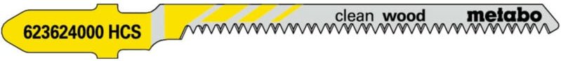 Metabo - 5 Stichsägeblätter 'clean wood' 57/ 1,4 mm, hcs 25 Stk