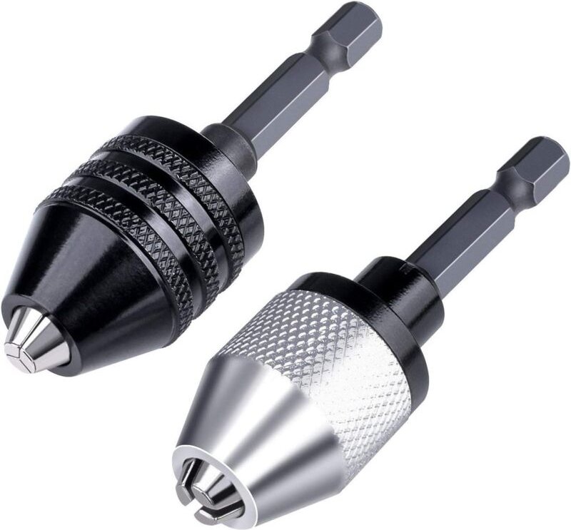 Memkey - 2-teiliger 6,35 mm (1/4 Zoll) Schnellspannbohrer, Sechskantbohrfutter, Schnellwechsel-Adapter, Konverter, Klemm...