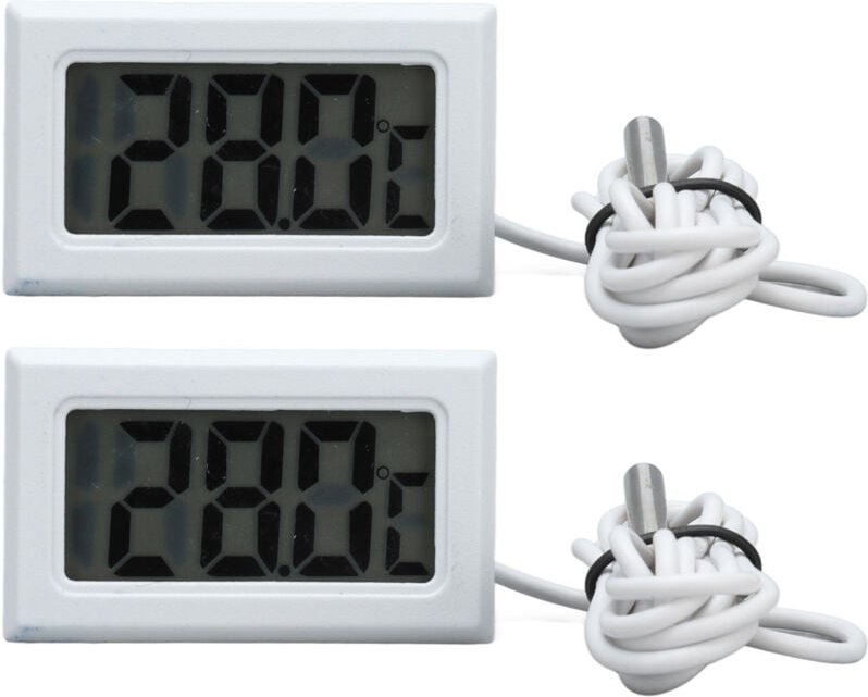 Digitales elektronisches 2-teiliges Thermometer-Thermostat-Temperaturmessgerät mit 2-Sekunden-Kühlfunktion und Sonde, we...