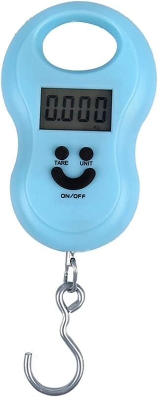 Linghhang - Blau - 1 Stück tragbare Gepäckwaage/Anhänger-Gepäckwaage 110 lb / 50 kg Gepäckwaage mit hängendem Angelhaken...