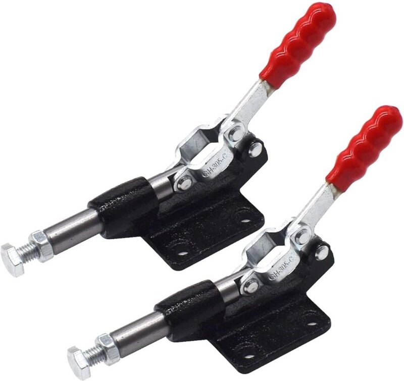 Kniehebelspanner, 2 Stück, Druck-Zug-Handwerkzeug, Kniehebelspanner mit Schnellverschluss, manuelle Klemmverriegelung, h...