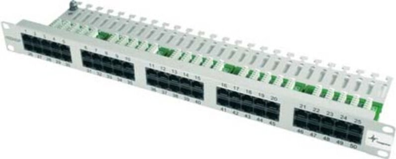 Telegärtner 19" ISDN-Panel 50-Port 1HE, RAL7035 MPPISDN 50-H kurz