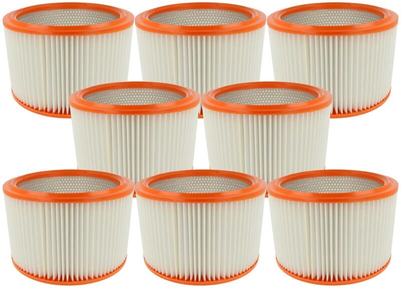 vhbw 8x Lamellenfilter kompatibel mit Nilfisk Attix 560-21 XC, 761-2M XC, 761-21 XC, 961-01 Handstaubsauger