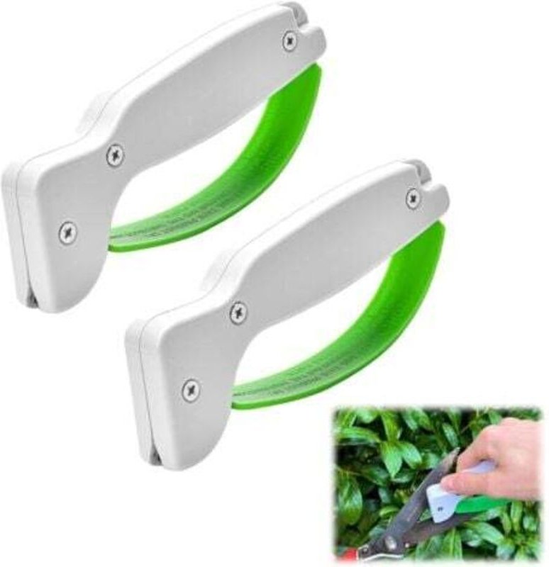 2x Messerschärfer, manueller Messerschärfer, tragbarer Taschenmesserschärfer, Schärfer für Gartenwerkzeugklingen