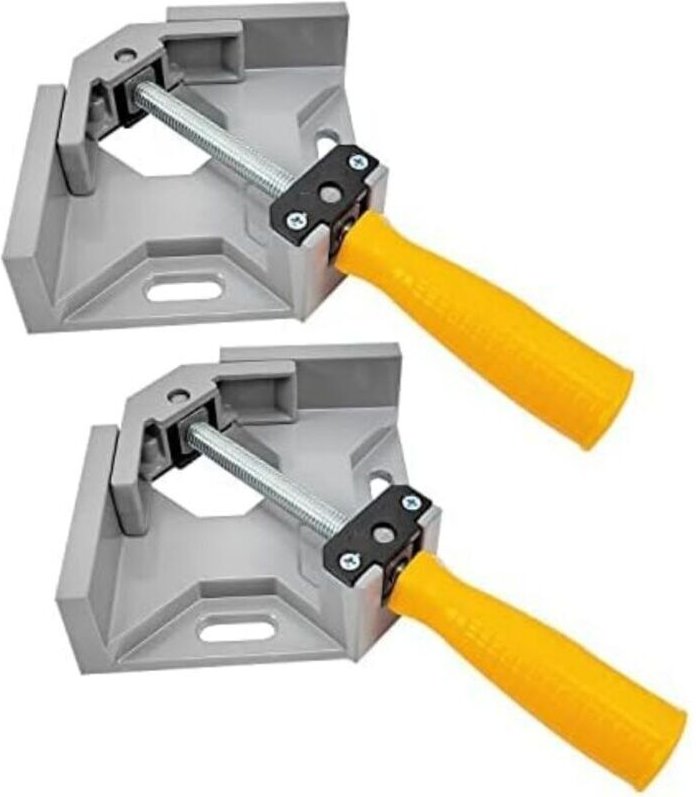 Vtizikl 2 Pièces Serrage Angulaire,90 Degrés Serre Joint Angle Parfait,2 Poignée Ajustable, Étau de Serrage pour Menuise...