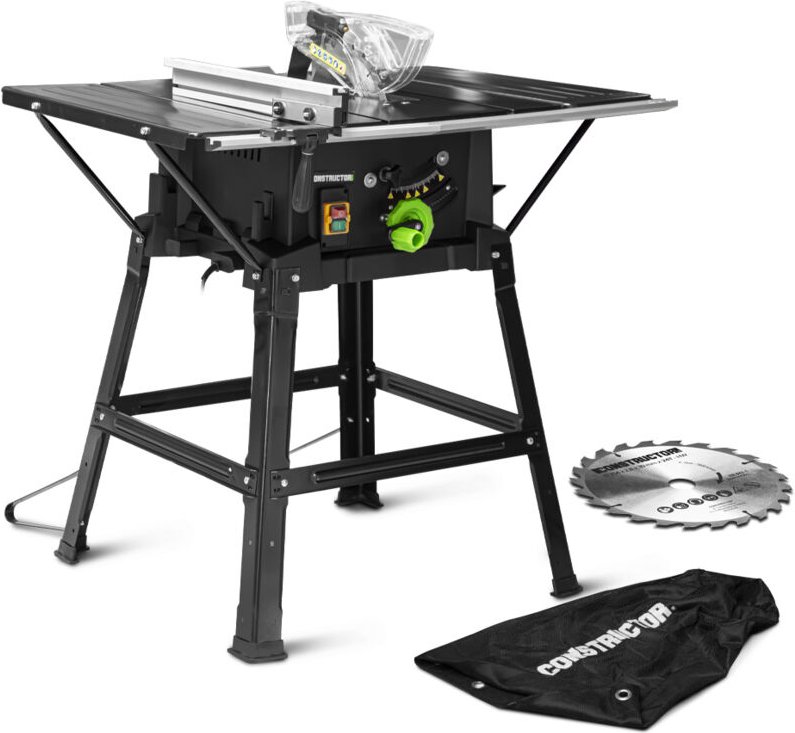 Kreissäge Tischkreissäge 2000W - 254mm - Mit 2 Sägen (24 und 40 Zähne) - Constructor