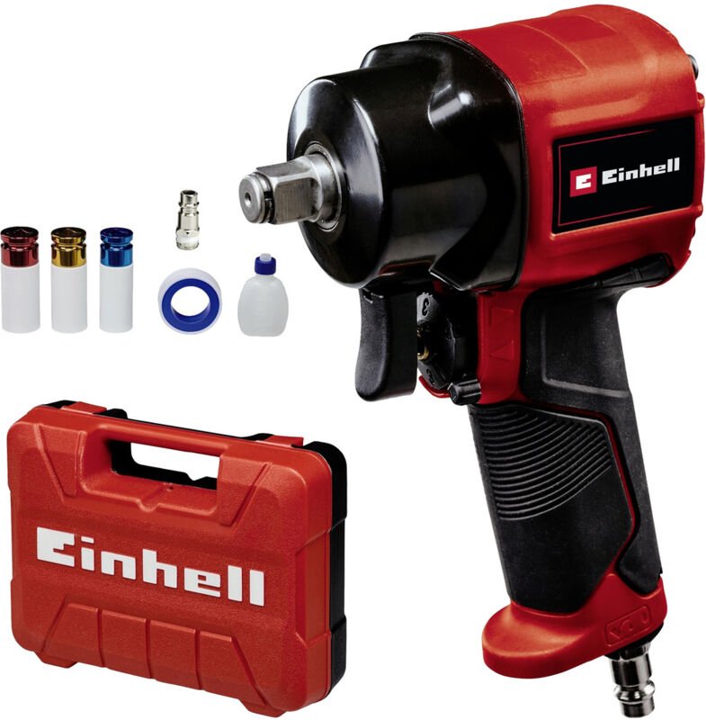 Einhell Druckluft-Schlagschrauber TC-PW 610 Compact (max. 8 bar, max. Drehmoment 610 Nm, 1/2"-Vierkantantrieb, Links-/Re...
