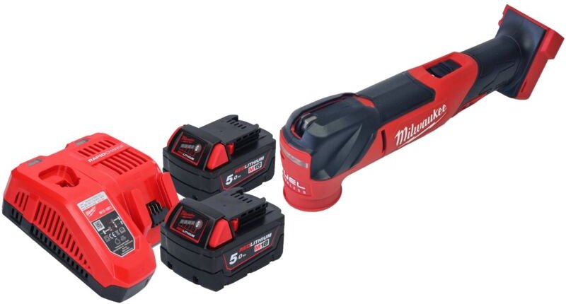 Milwaukee M18 FMT-502 Akku Multitool 18 V Brushless + 2x Akku 5,0 Ah + Ladegerät