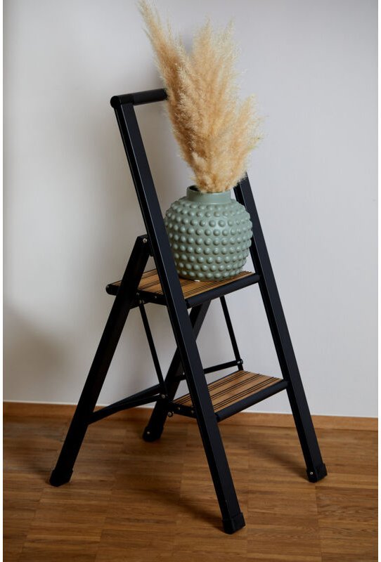 Klapptrittleiter, schwarz, 2 Stufen Wenko