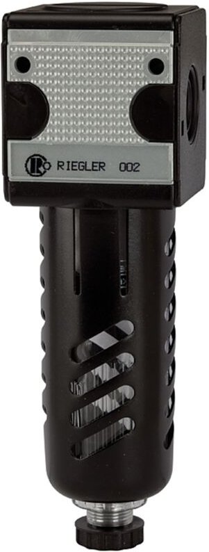 Filter »multifix«, PC-Behälter, Schutzkorb, 5 µm, bg 1, g 3/8, ha - Riegler