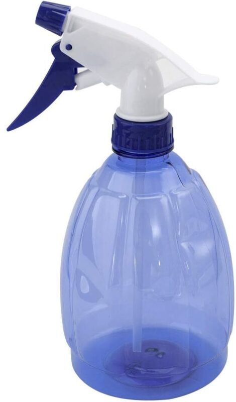 Leere Plastik-Sprühflasche, 400 ml, mit Sprühhebel, nachfüllbar, Weiß/Blau