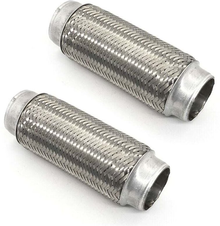 Flexibles Auspuffrohr aus Edelstahl, 63 mm, 2er-Pack, universelles Kfz-Zubehör für das vordere Auspuffrohr, universelles...