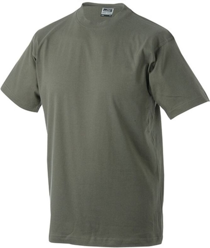 JAMES & NICHOLSON JN T-Shirt Round-T Heavy JN002 100%BW olive Größe L