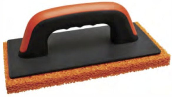 Reibebrett mit grobporiges Schwammgummi 140 x 280 mm
