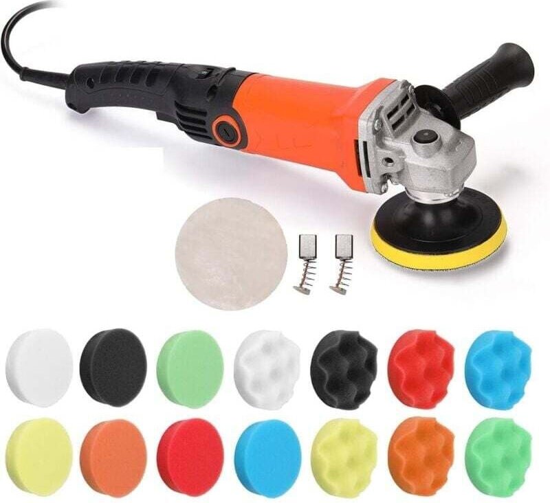 Elektrische Poliermaschine (1200 W, 220 V, Drehzahlregelung) – auch zum Wachsen und Polieren von Automöbeln geeignet