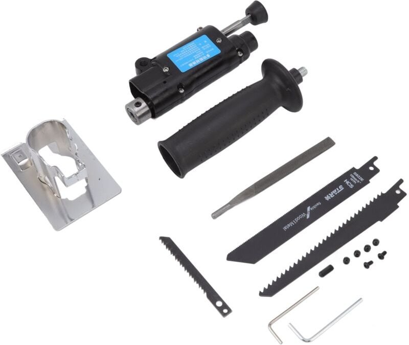 Elektrische Säbelsäge, tragbare elektrische Bohrsäge mit Verriegelungsknopf zum Schneiden von Holz.