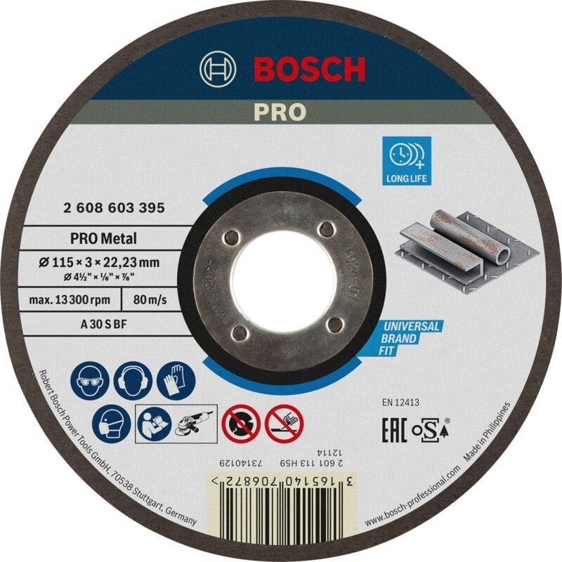 Bosch - pro Metal Trennscheibe 115 x 3 x 22,23 mm - 2608603395