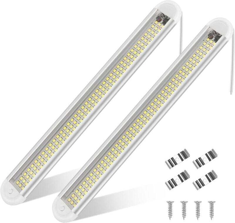 12V-85V LED-Innenraumbeleuchtung, Auto-Innenbeleuchtungslampe, 120 helle LEDs mit Schalter für Transporter und Boote (2e...