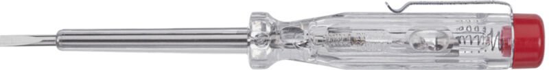 Wiha - Spannungsprüfer 220-250 Volt Schlitz transparent, mit Ansteckclip 3,0 mm (05271)