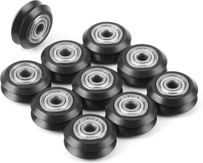 10 runde, passive POM-Kunststoffriemenscheiben für 3D-Drucker mit Lagern