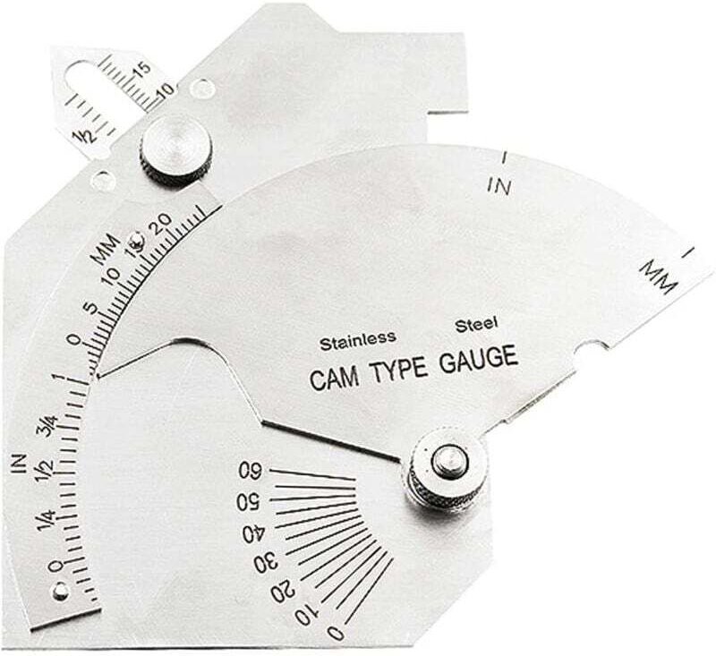 Jauge de came de pont professionnelle pour le soudage des gorges d'angle de biseau pouces/mm en acier inoxydable utilisé...