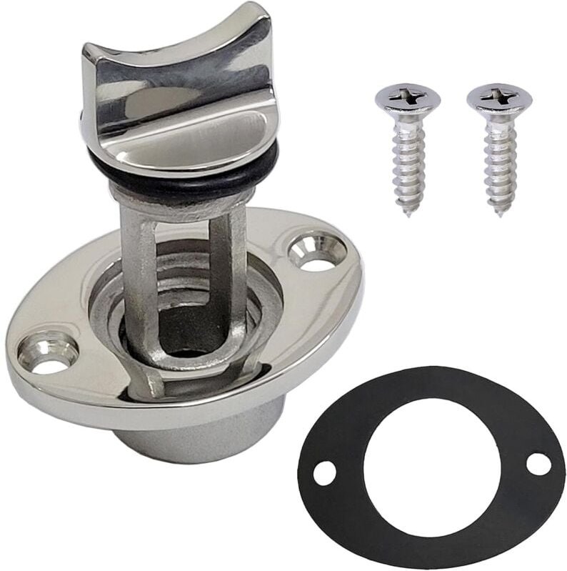 Bilgenablassschraube aus Edelstahl 316 für 25 mm Loch, oval, Garboard, Marine