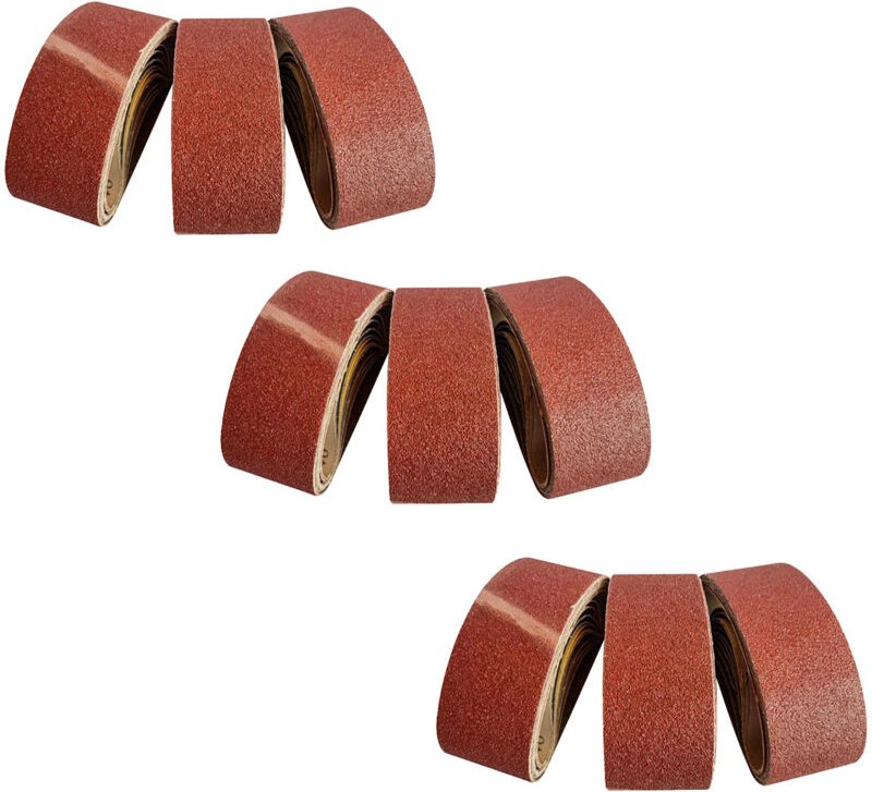 100 x 610 mm Schleifband – Gemischtes Schleifbandset (3 Körnungen 60/80/120/180/240) für Bandschleifer (15 Stück) – Lefo...