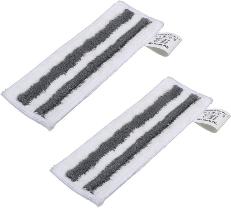 Mikrofasertücher für Kärcher Easyfix SC2 SC3 SC4 SC5 Dampfreiniger (grau gestreift, 2 Stück)
