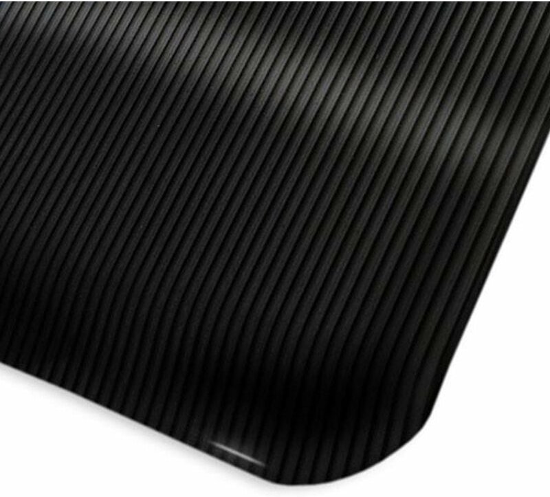 Anti-Ermüdungsmatte HeavyDuty Ripp Schwarz 60 x 90 cm