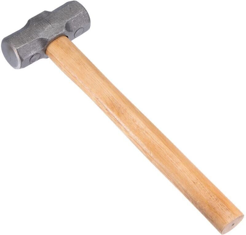 Doppelseitiger Schmiedehammer (ca. 900 g), 28 cm langer Holzstiel, geschmiedeter Stahlkopf für Heimwerker und Industriel...