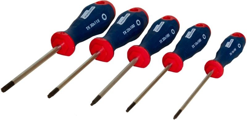 Felo - Echter Werkzeugfan Torx Schraubendreher-Satz 5 tlg. T10 - T30 Perfect Comfort