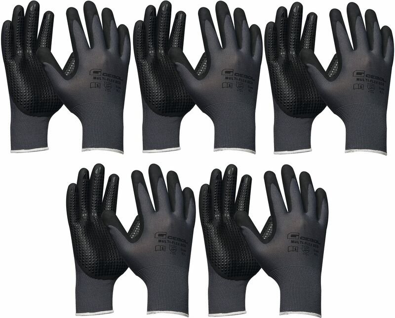 vasalat Arbeitshandschuhe Gebol Multi Flex Eco Handschuhe mit Noppen Größe 11, XXL - 5 Paar
