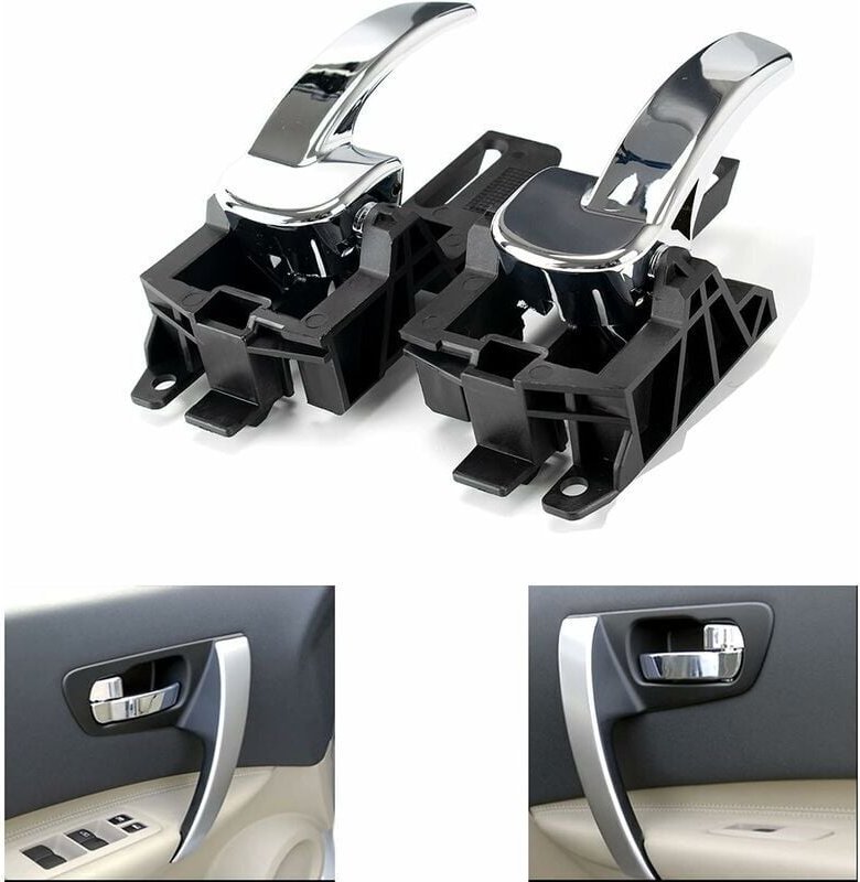 ZVD - Poignée de Porte pour Nissan Qashqai 2007-2013 Gauche Droite 80671-JD00E 80670-JD00E 2 pièces(siège avant)