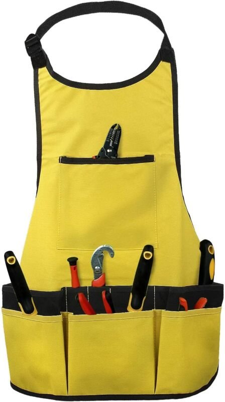 Gartenschürze aus Oxford-Gewebe, verdickter Gartengerätegürtel, multifunktional, wasserdicht, strapazierfähig für Damen ...