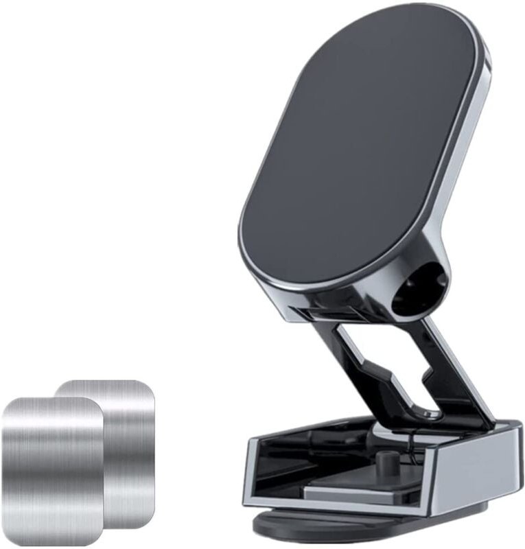 Magnetische Autohalterung für Smartphones, 360° drehbar und faltbar, tragbar, geeignet für Smartphones von 3 bis 7 Zoll